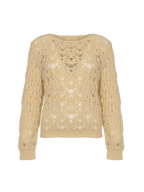 Maglia Joyce in lana infeltrita effetto pizzo Liviana Conti | L5WA74A10-2